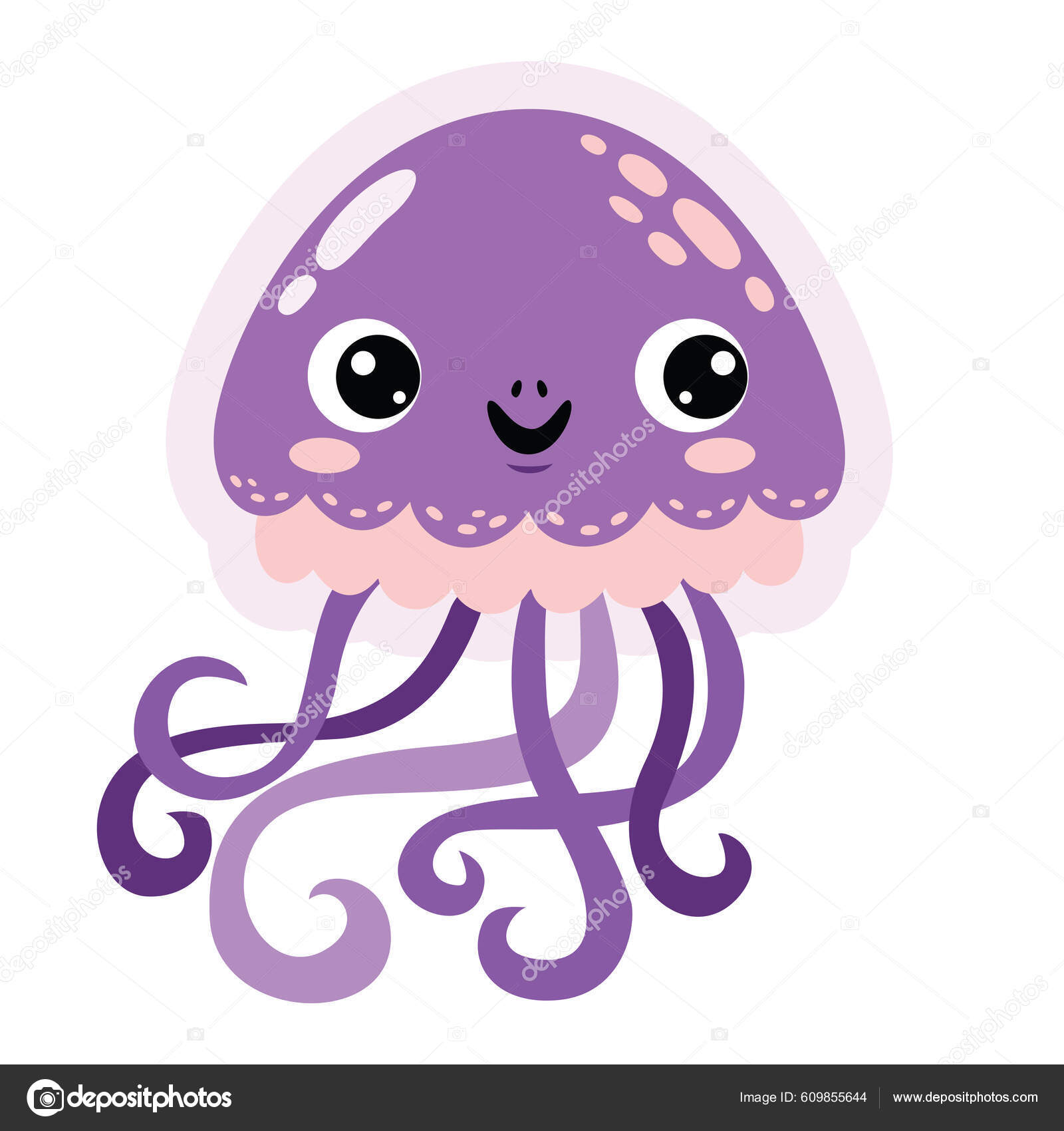 Cartoon Drawing Jellyfish Stock Vector by ©yusufdemirci 609855644