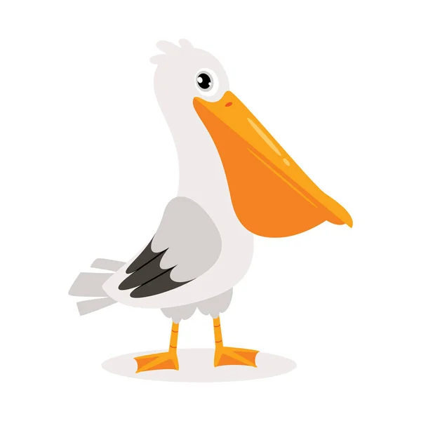 Desenho Desenhos Animados Pelicano — Vetor de Stock