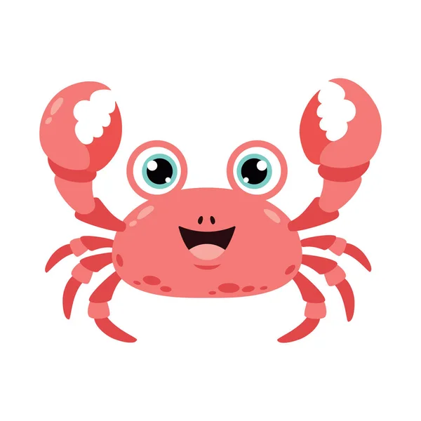 Cartoon Drawing Crab - Stok Vektor