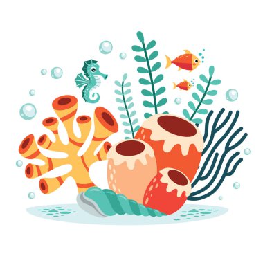 Renkli Mercanların Düz Çizimi