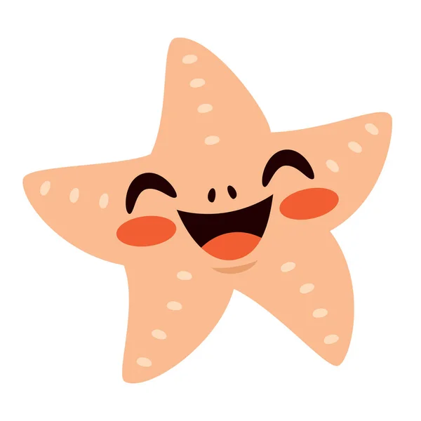 Cartoon Draw Starfish — стоковый вектор