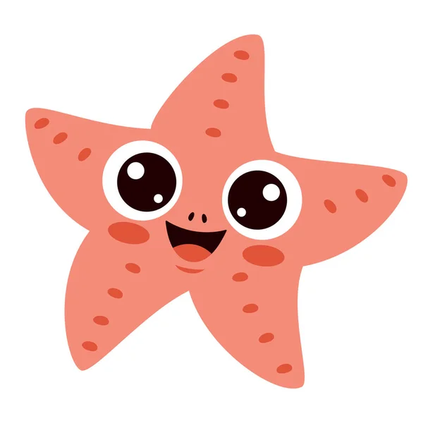 Cartoon Drawing Starfish - Stok Vektor