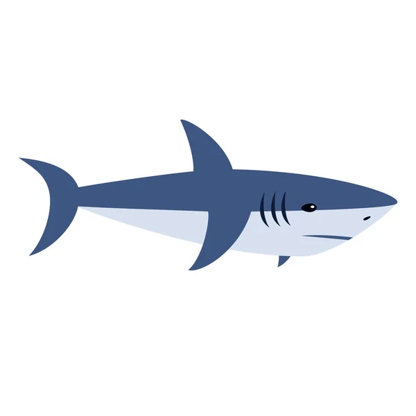 Dibujo Dibujos Animados Tiburón — Vector de stock