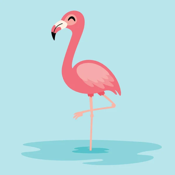 Cartoon Tekening Van Een Flamingo — Stockvector