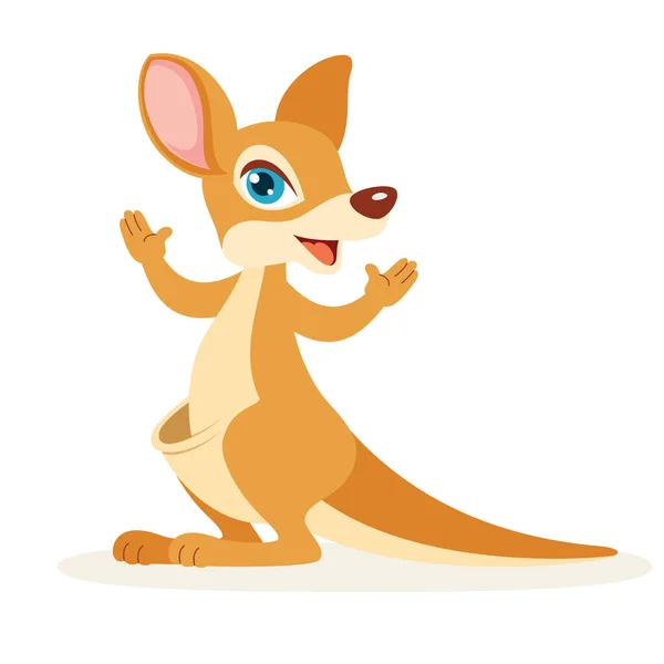 Cartoon Illustration Kangaroo — Stock Vector