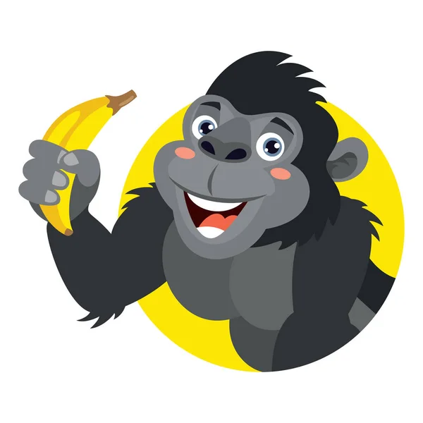 Ilustración Dibujos Animados Gorila — Archivo Imágenes Vectoriales