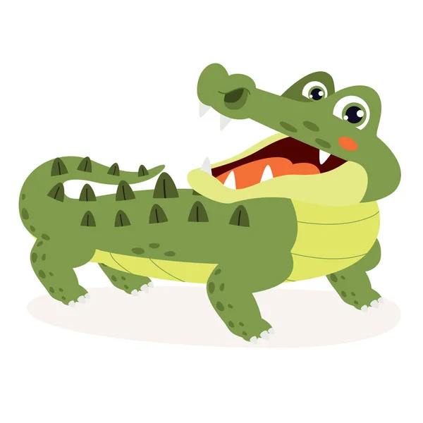 Мультяшна Ілюстрація Крокодила — стоковий вектор