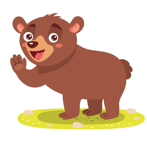 Cartoon Illustration Eines Bären — Stockvektor