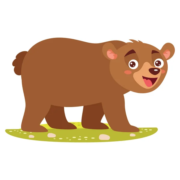 Γελοιογραφία Εικονογράφηση Μιας Αρκούδας — Διανυσματικό Αρχείο