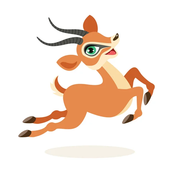 Cartoon Illustration Einer Antilope — Stockvektor