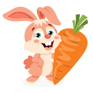 sevimli tavşan karikatür çizimi