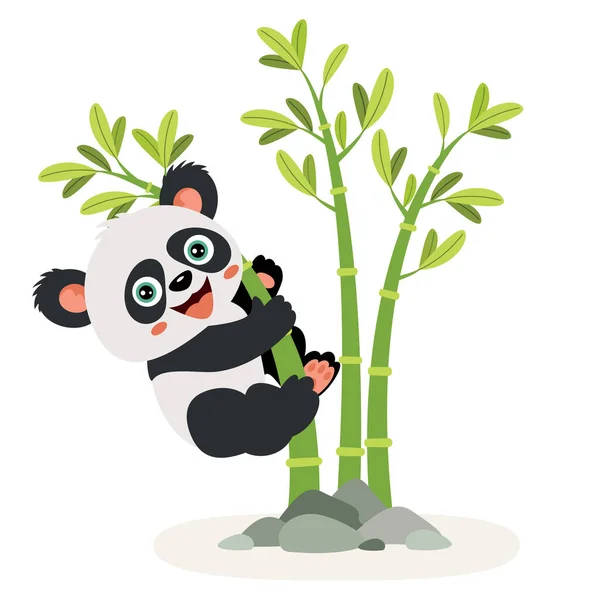Ilustración Dibujos Animados Panda — Archivo Imágenes Vectoriales