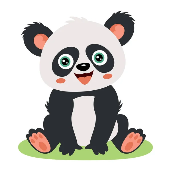 Tecknad Illustration Panda — Stock vektor