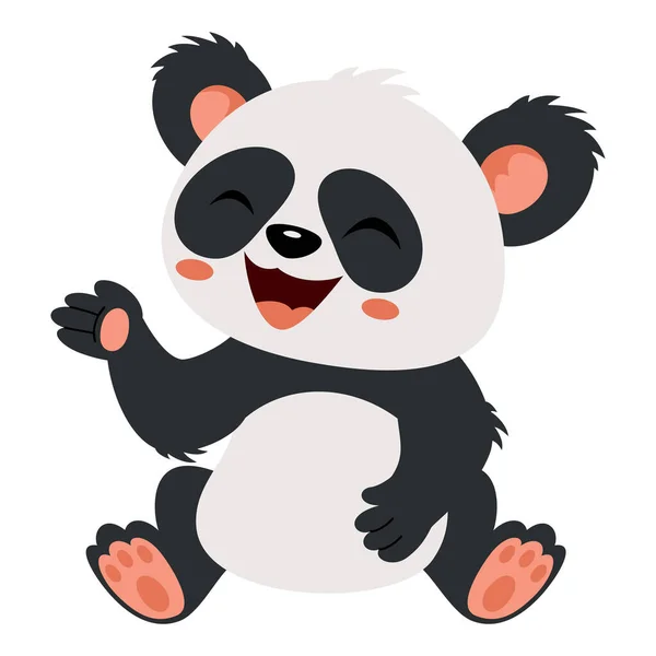 Ilustración Dibujos Animados Panda — Vector de stock