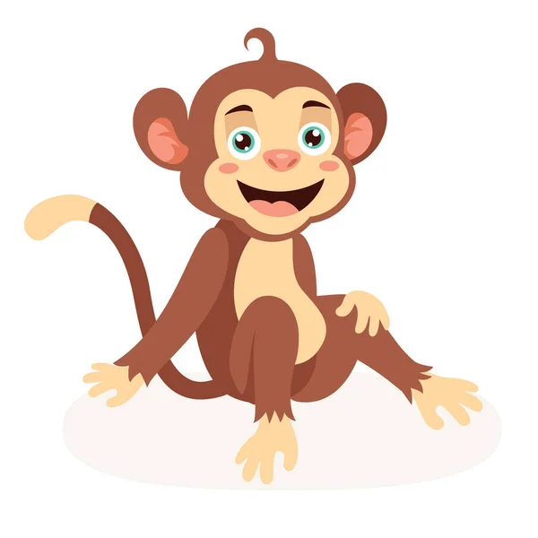 Ilustracja Kreskówka Małpa — Wektor stockowy
