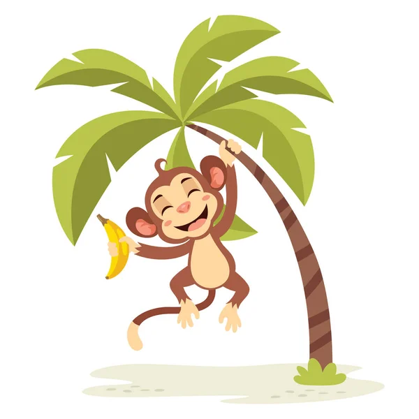 Desenho Animado Ilustração Macaco — Vetor de Stock