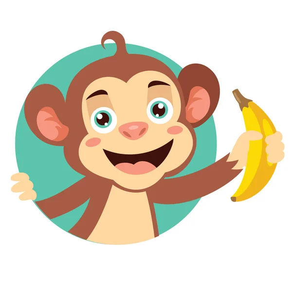 Kreslený Obrázek Opice — Stockový vektor