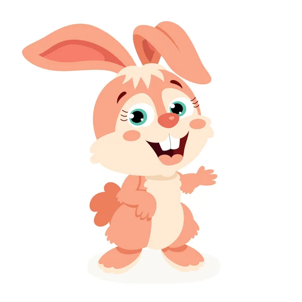 Cartoon Illustration Cute Rabbit — Stock Vector
