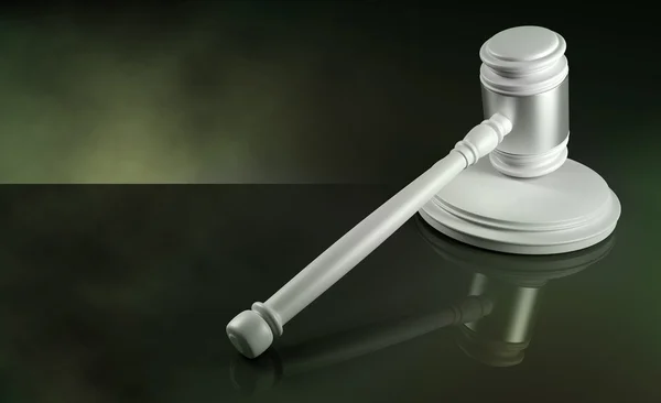 Martillo blanco de la justicia — Foto de Stock