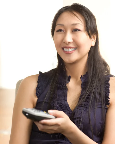 Aziatische vrouw plezier — Stockfoto