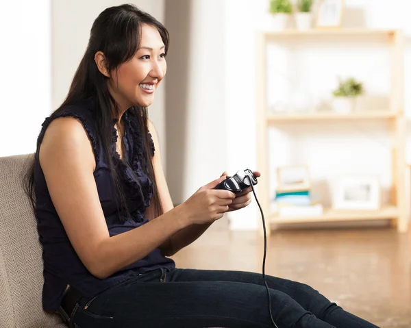 Asian woman having fun — Stock Photo, Image