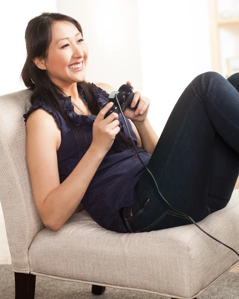 Asian woman having fun — Stock Photo, Image