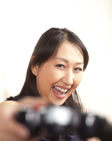 Asian woman having fun — Stock Photo, Image