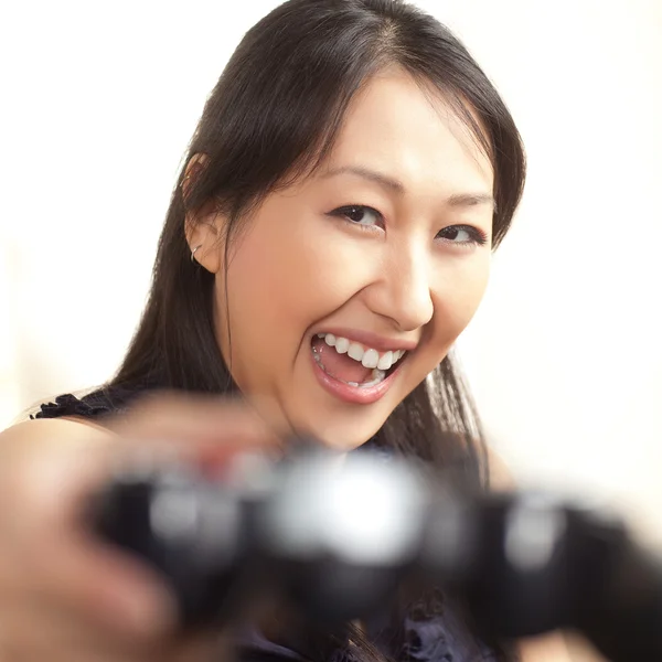 Asian woman having fun — Stock Photo, Image