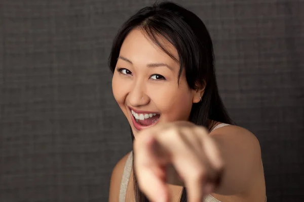 Cute Asian woman in studio — Stock Photo, Image