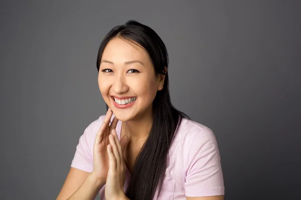 Cute Asian woman in studio — Stock Photo, Image