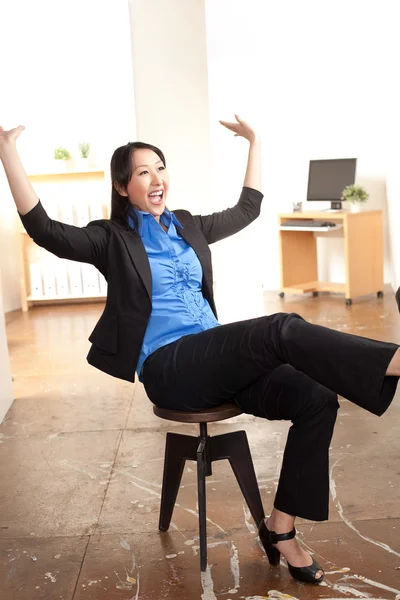 Energetic Asian professional woman — Stock Photo, Image