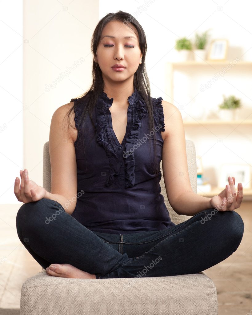 Sitting in meditation