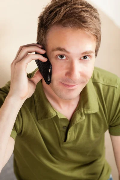 Handsome white man at home — Stock Photo, Image