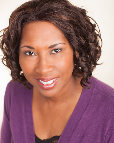 Beautiful African American female relaxing