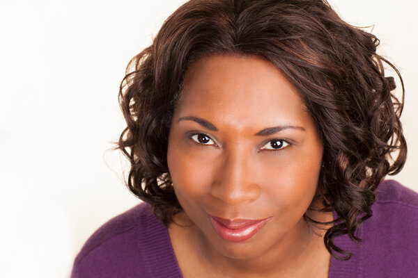 Beautiful African American female relaxing