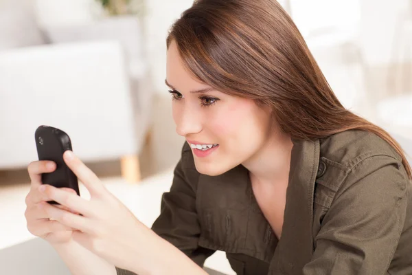 Cute Caucasian girl at work — Stock Photo, Image