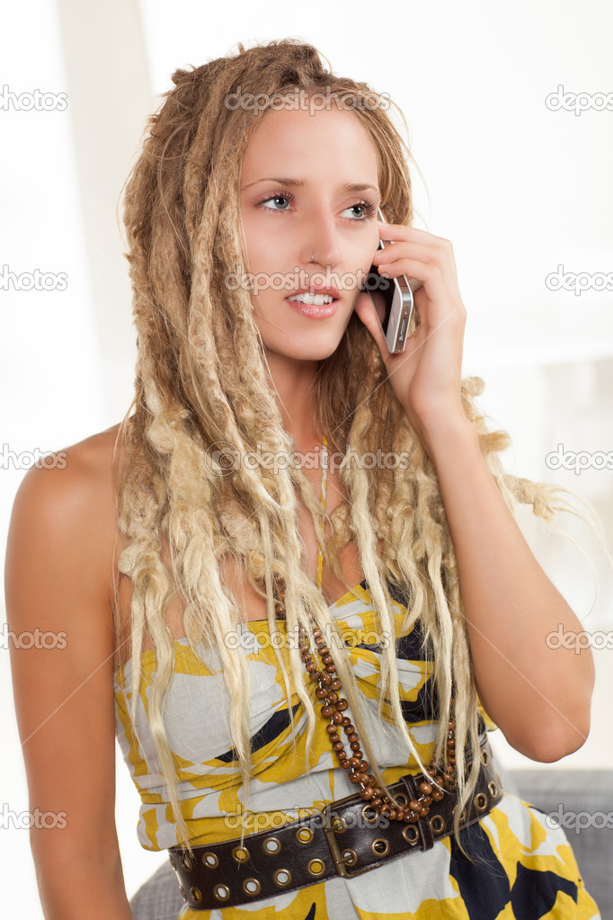 Stunning White Woman With Dreadlocks Stock Photo C Csavan