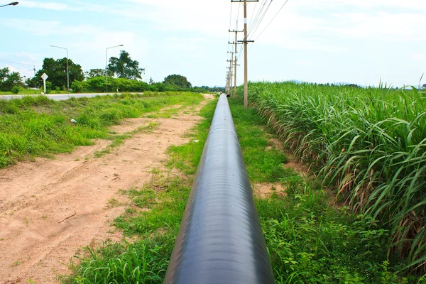 Construction of a new oil pipeline — Stock Photo, Image