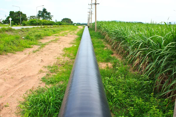 Construction of a new oil pipeline — Stock Photo, Image