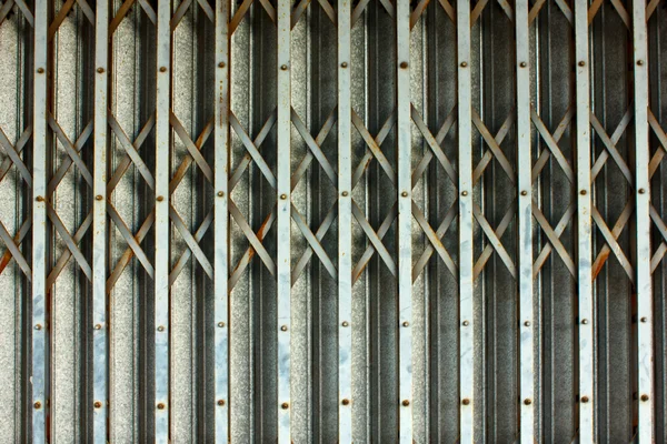 Row of metal garage doors — Stock Photo, Image