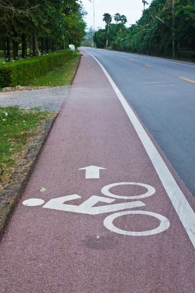 Cykel vägmarkering — Stockfoto