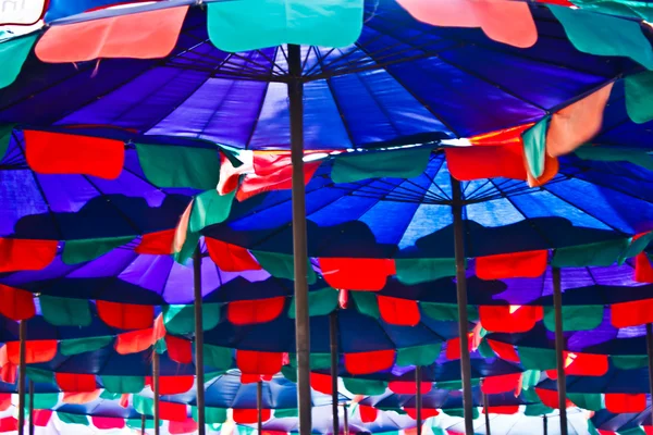 Colorful umbrella on the beach — Stock Photo, Image