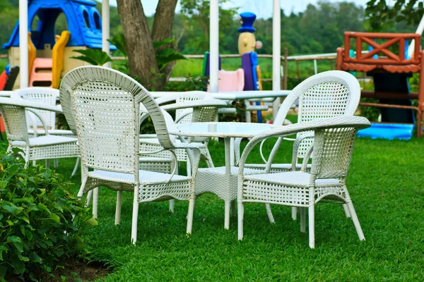 Beautiful chair in garden — Stock Photo, Image