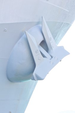 gri arka plan üzerinde büyük çapa