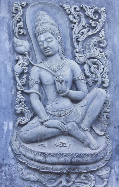 Μοτίβο στο ναό τοίχο υφή φόντου Ταϊλάνδη — Φωτογραφία Αρχείου