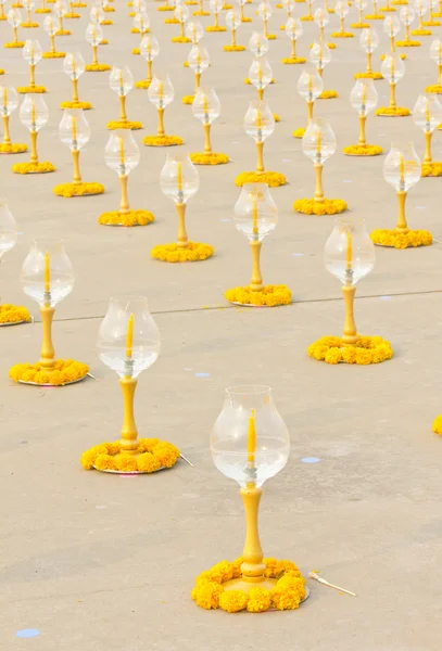 Castiçal para vela na religião da igreja — Fotografia de Stock