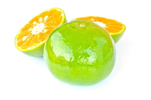 Slice orange on white background — Stock Photo, Image