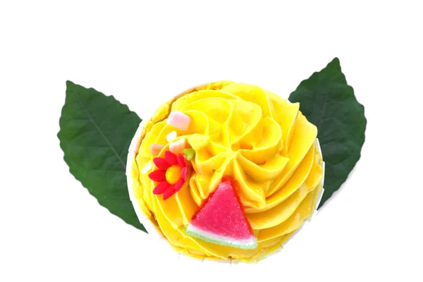 Colorful of cupcake selection on wihte — Stock Photo, Image