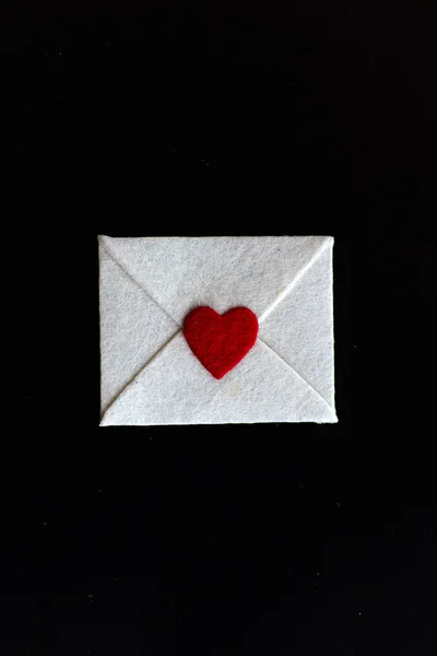 Love heart on the white background — Stock Photo, Image