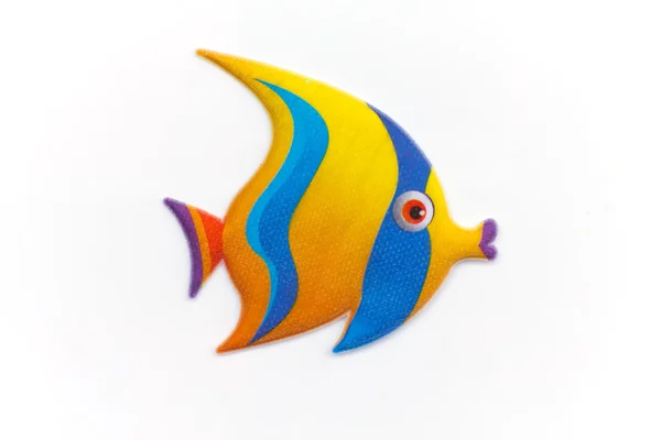 Sticker colorful cartoon fish — Stock Photo, Image